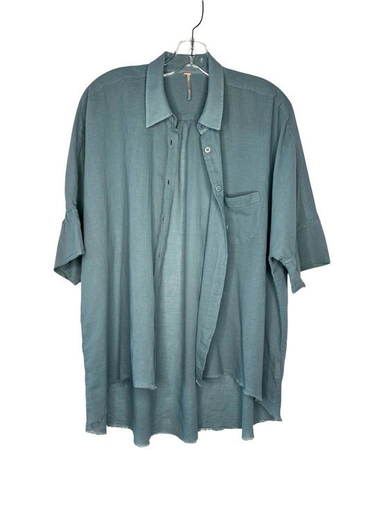 Free People Tops - Free People We The Free ‘Made For Sun’ linen oversized shirt faded denim, Small